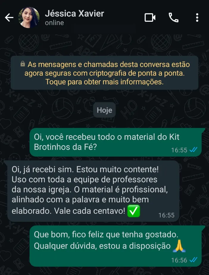 Depoimento de Jéssica Xavier no WhatsApp