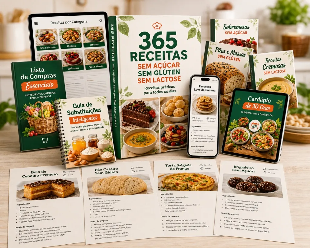 Pratos deliciosos sem açúcar e sem glúten
